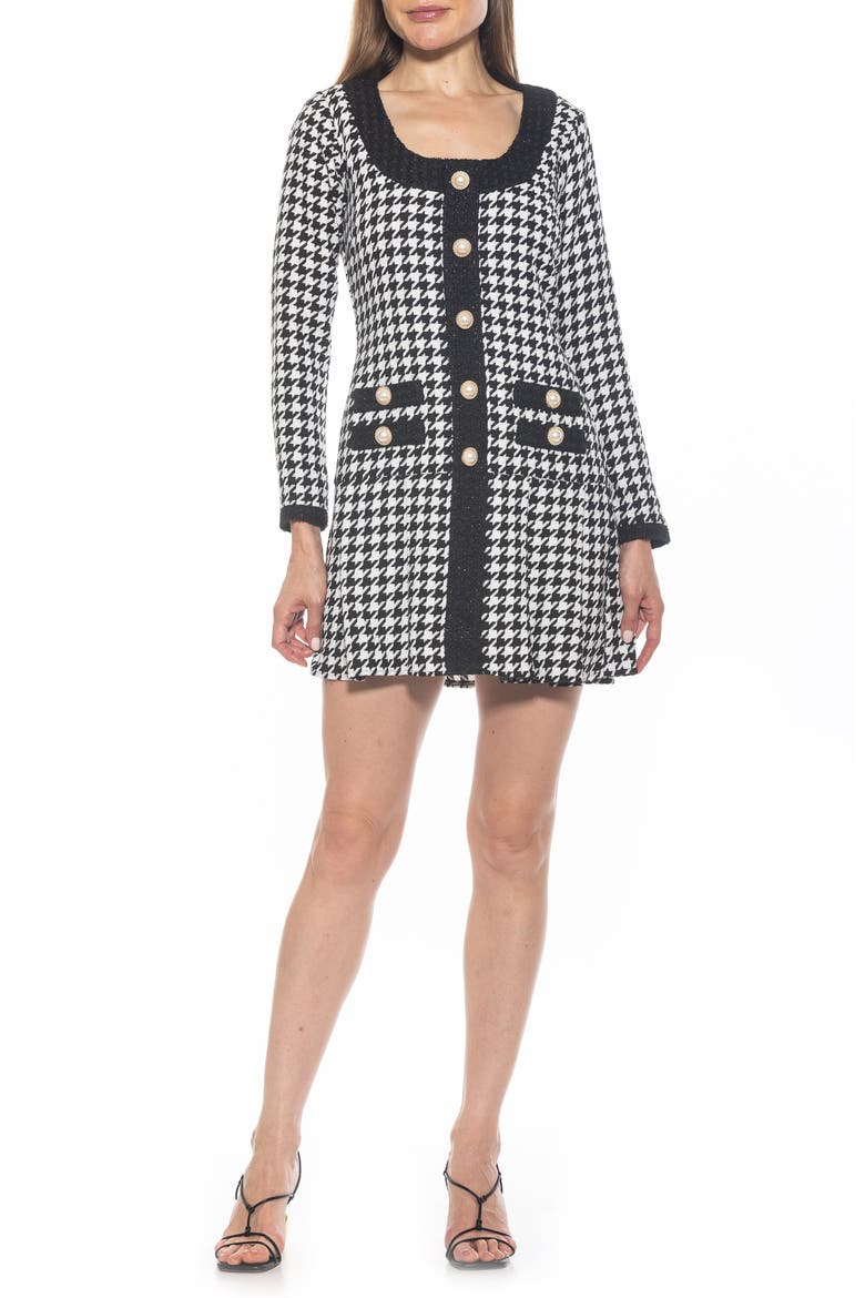 Nina Drop Waist Dress, Main, color, BLACK/ WHITE