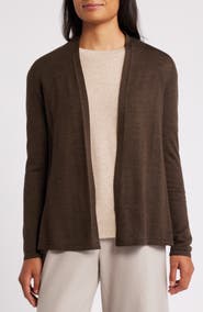 Eileen Fisher Open Front Wool Cardigan