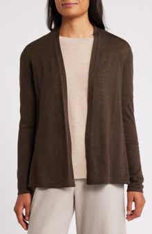 Eileen Fisher Open Front Wool Cardigan