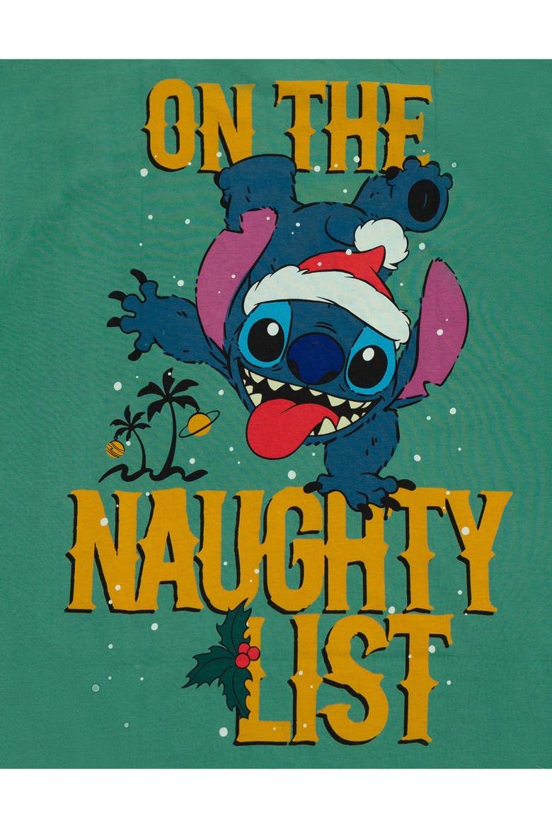 Lilo & Stitch Holiday Short Sleeve T-Shirt, Alternate, color, Pine Green Stitch