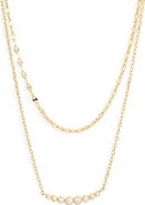 ARGENTO VIVO Mirror Chain Curved Bar Layered Necklace
