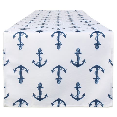 Anchors Print Outdoor Table Runner