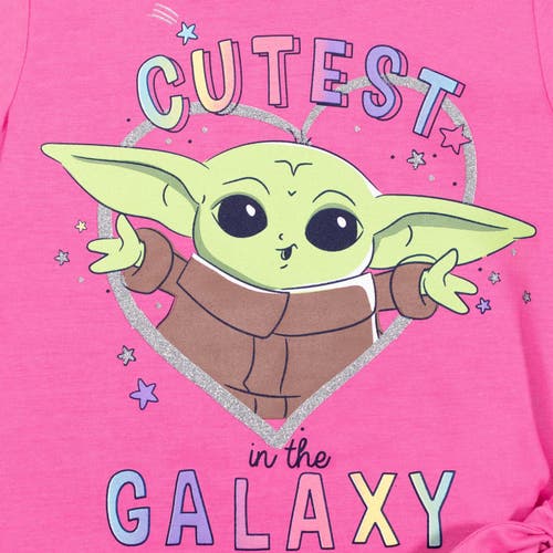 Star Wars The Mandalorian Baby Yoda T-shirt & Leggings Set In Pink