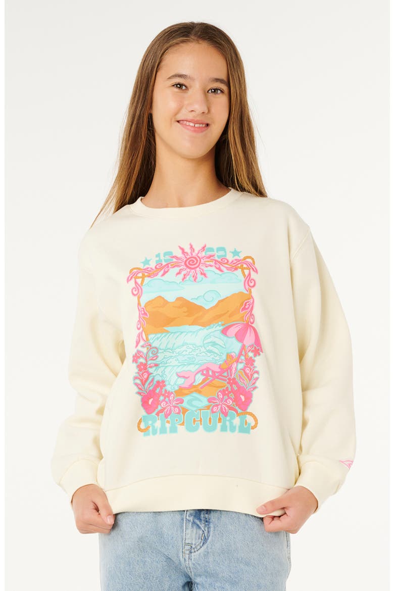 Kids' Sunshine Squad Graphic Sweatshirt, Main, color, BONE