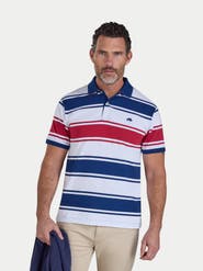 Raging Bull Wide Stripe Jersey Polo Shirt