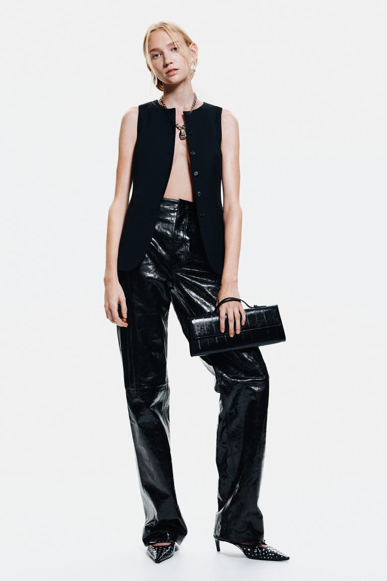Long Waistcoat, Alternate, color, Black
