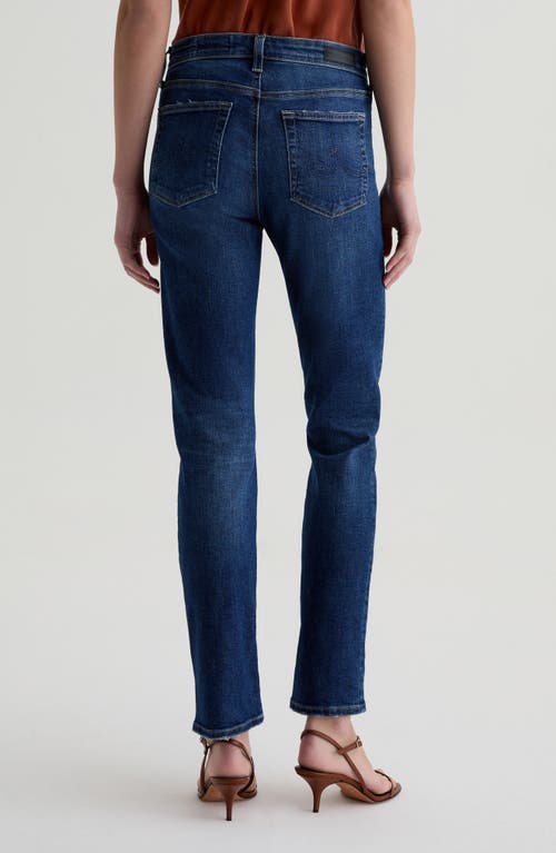 Ag Mari Mid Rise Ankle Slim Straight Leg Jeans In Blue