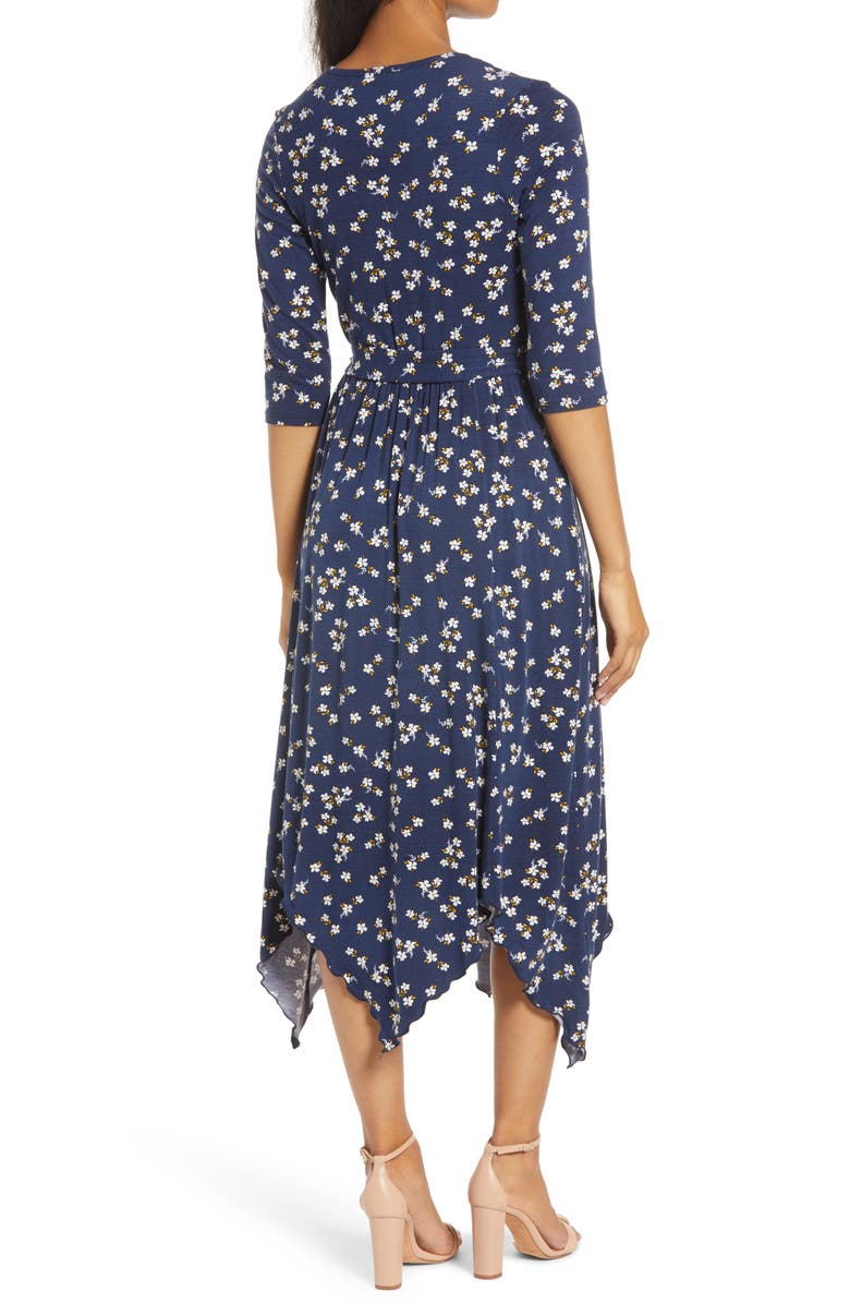 Loveappella Loveapella Faux Wrap Midi Dress, Alternate, color,