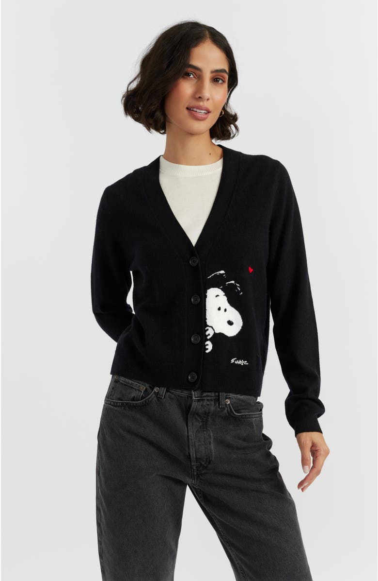 Chinti & Parker Wool Cashmere Snoopy Peek Cardigan, Main, color,