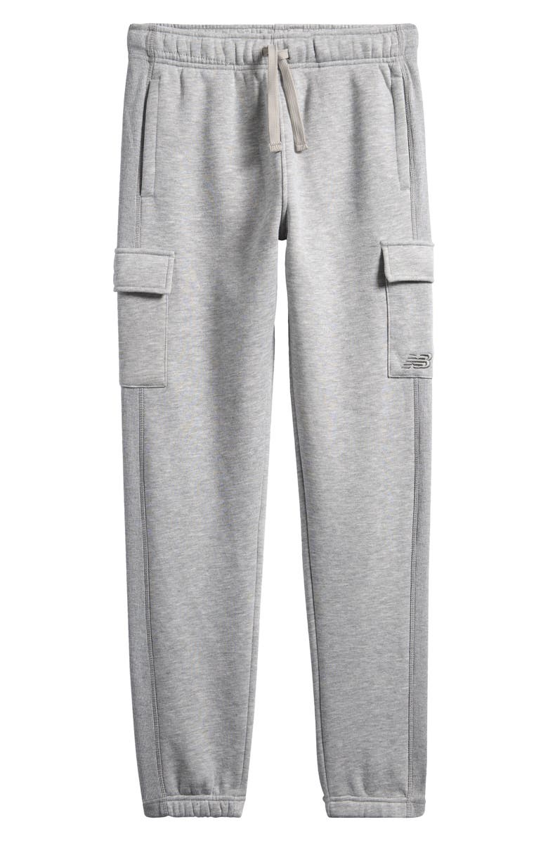 New Balance Kids' Fleece Cargo Joggers, Main, color, 