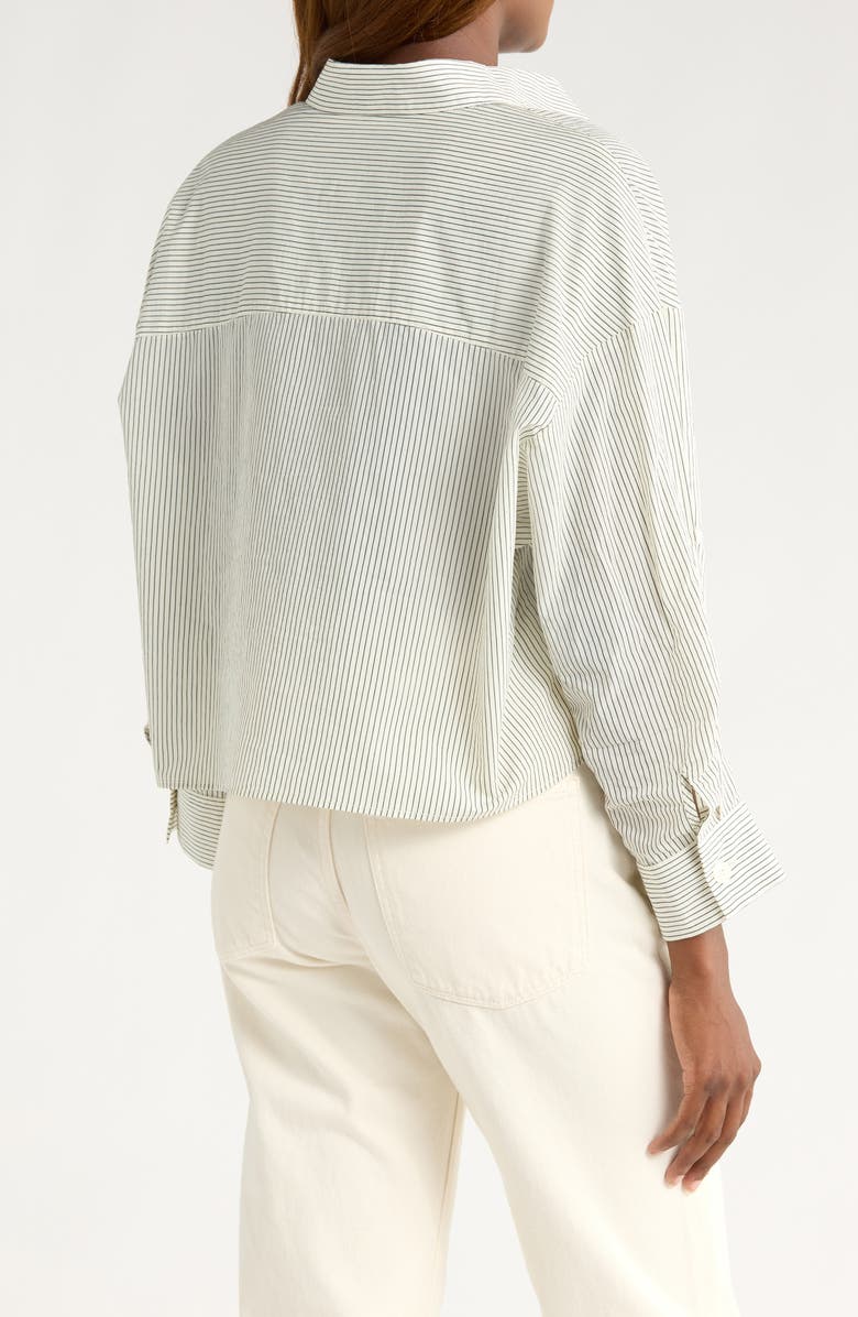 TWP Next Ex Stripe Shirt, Alternate, color, Ivory/ Forest