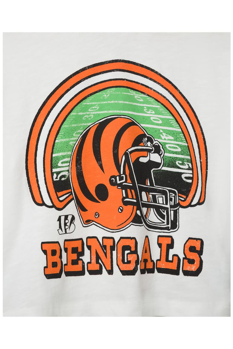 Bengals Game Time Graphic Cropped T-Shirt, Alternate, color, VINTAGE WHITE