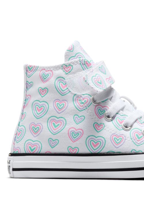 Shop Converse Kids' Chuck Taylor® All Star® 1v High Top Sneaker In White/oops Pink/white