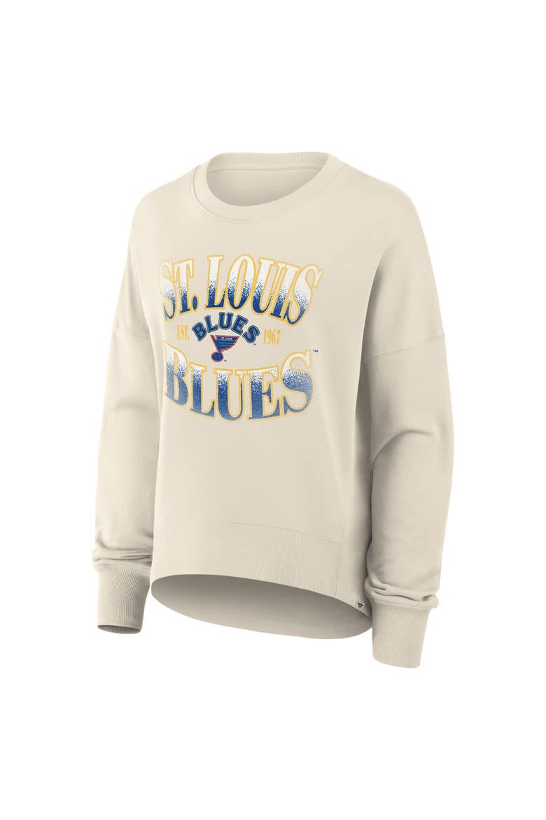Women's Fanatics Cream St. Louis Blues Oversized Vintage Slice Pullover Sweatshirt, Alternate, color, Cream