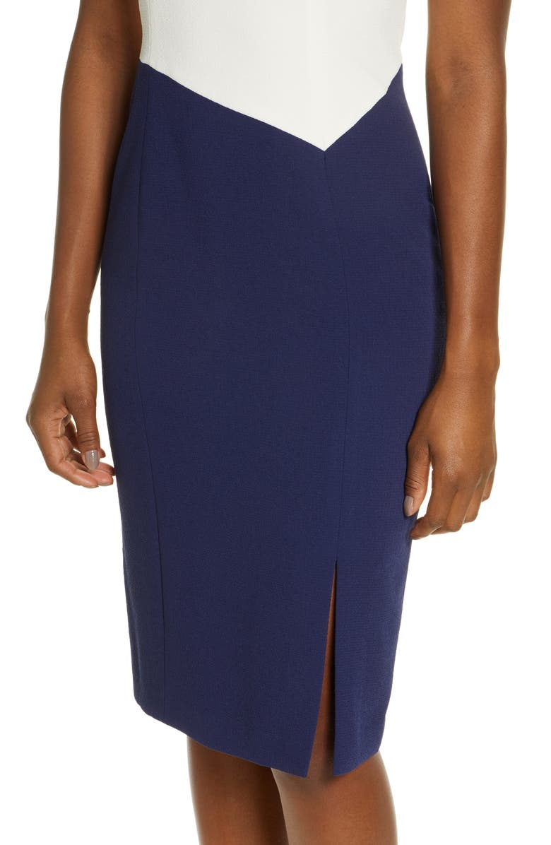 Harper Rose Ella Colorblock Crepe Sheath Dress, Alternate, color,