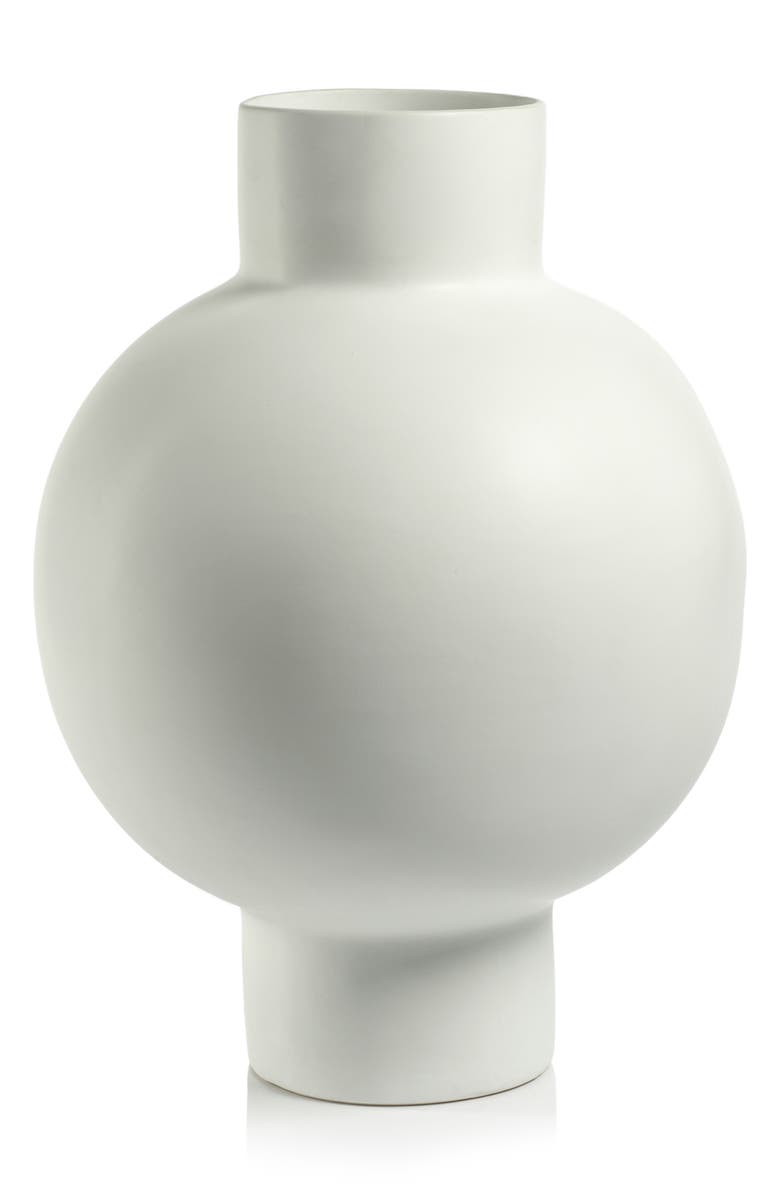 Zodax Falun Stoneware Vase, Main, color, White
