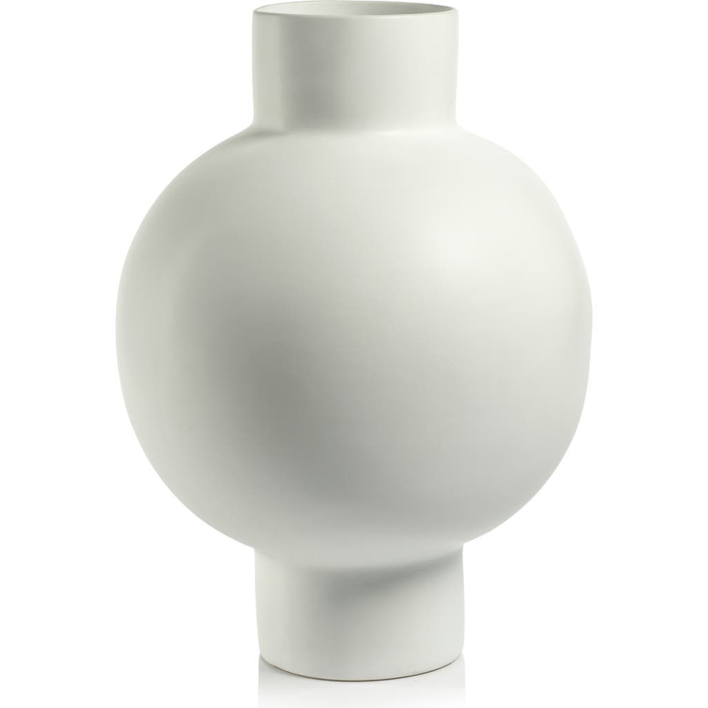 Zodax Falun Stoneware Vase In White