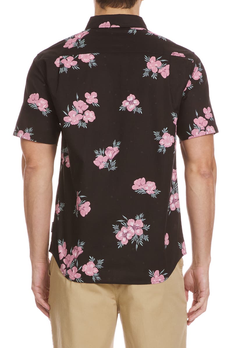 Quiksilver Habitats Classic Short Sleeve Button-Up Shirt, Alternate, color, Black