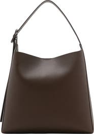 MANGO Buckle Faux Leather Shopper Bag