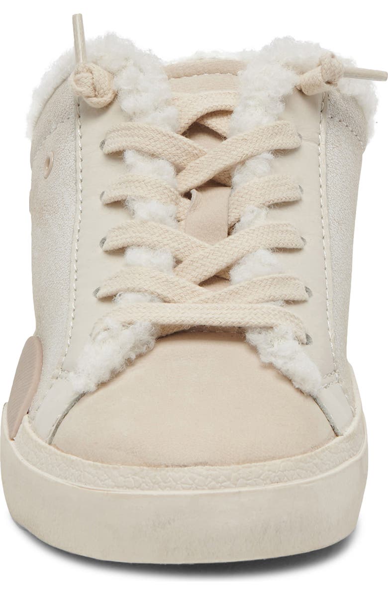 Dolce Vita Zantel Faux Shearling Lined Slip-On Sneaker, Alternate, color, Off White Crackled Leather