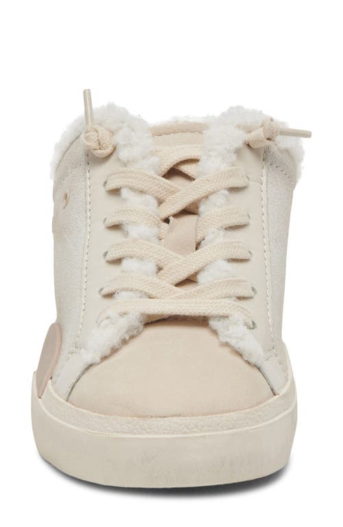Dolce Vita Zantel Faux Shearling Lined Slip-on Sneaker In White
