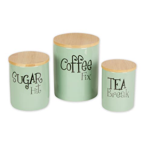 Retro Coffee Sugar Tea Ceramic Canister Set/3