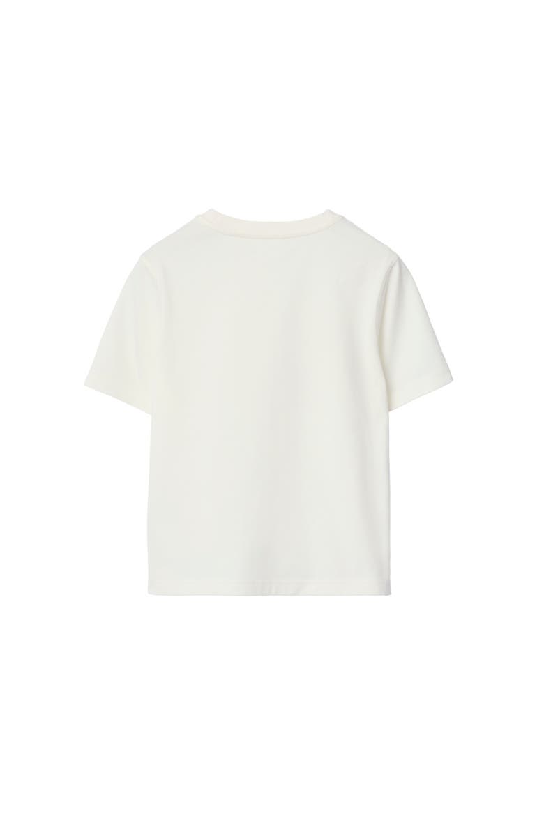 Girls' Watercolour Knight Cotton T-shirt, Alternate, color, Chalk white