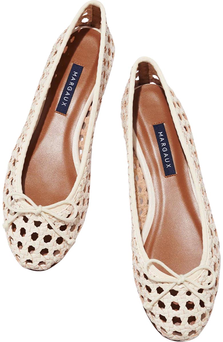 MARGAUX The Woven Demi, Alternate, color, Ecru Leather