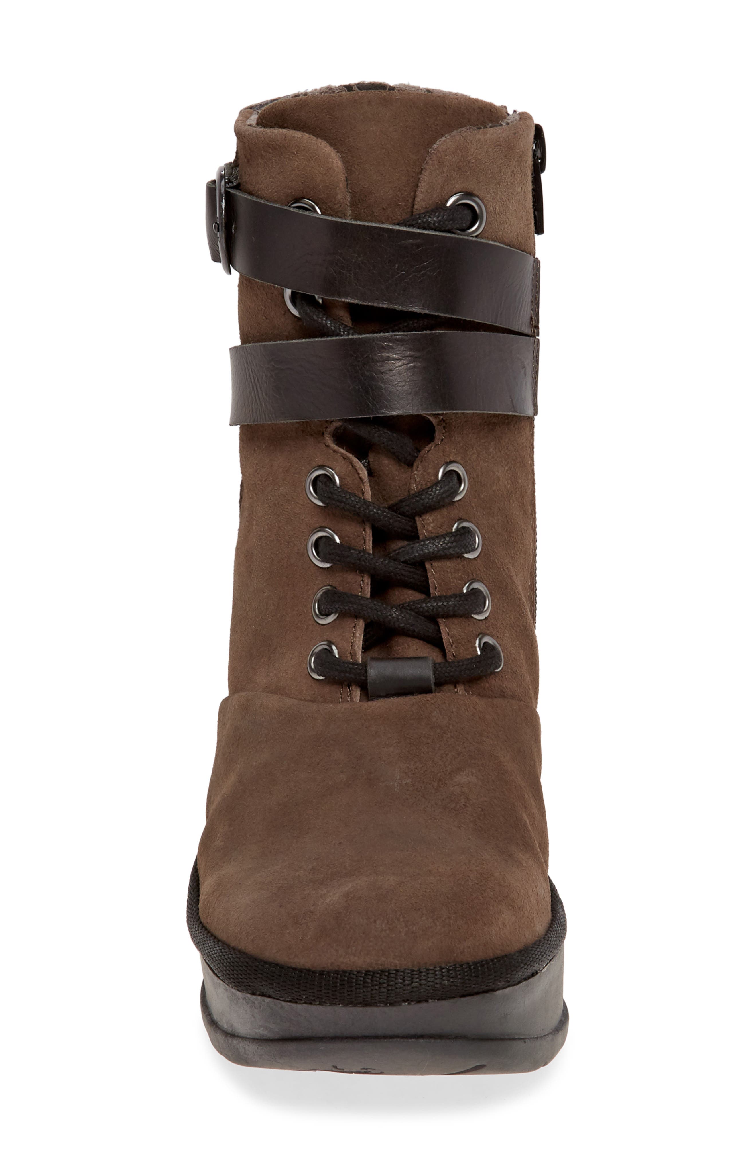 Jabi Wedge Bootie, Alternate, color, GREY/ BLACK LEATHER