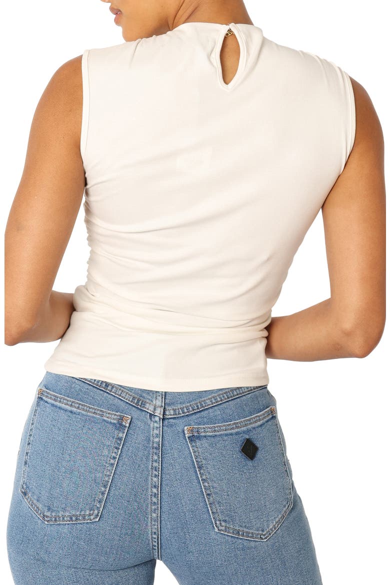 Nissa Mock Neck Sleeveless Top, Alternate, color, OFF WHITE