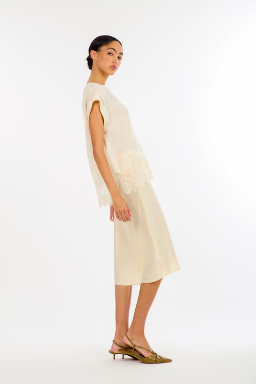 Secret Mission Lainey Midi Skirt In Gold