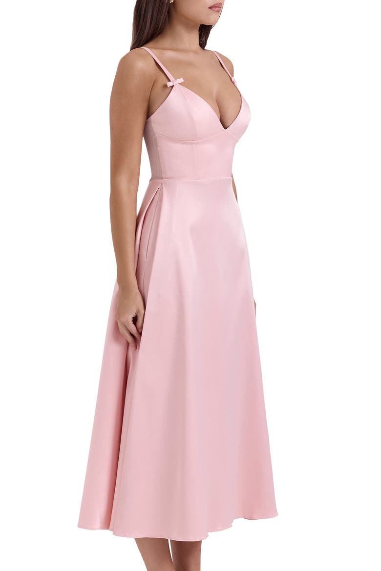 Tiffany Satin Midi Cocktail Dress, Alternate, color, ENGLISH ROSE