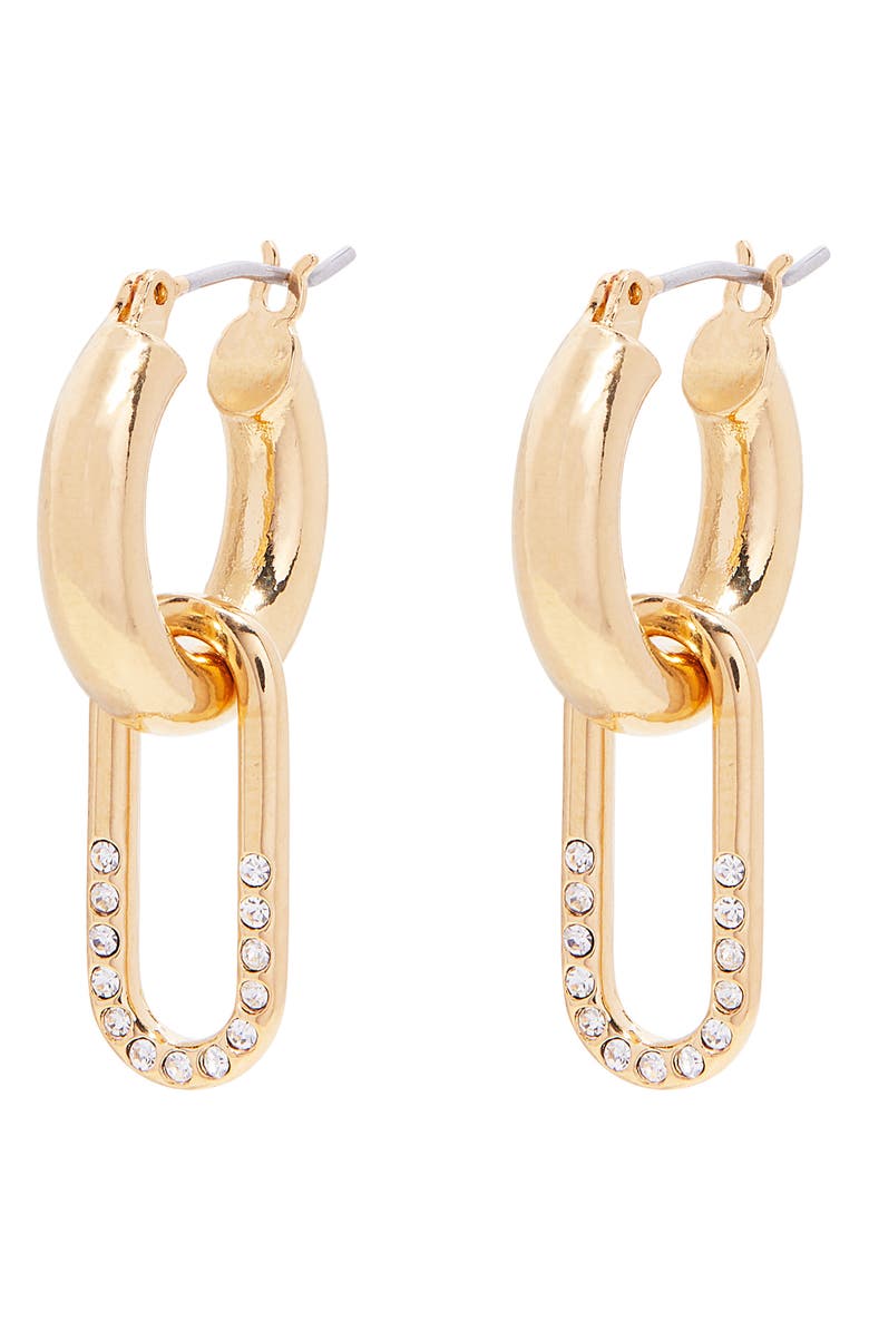 Brook and York Harlow Drop Huggie Hoop Earrings, Main, color,