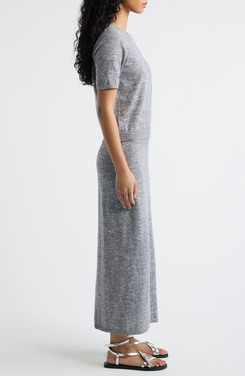 Free People Isabella Cotton & Linen Knit Sweater & Maxi Skirt Set, Alternate, color, Steel Grey Combo
