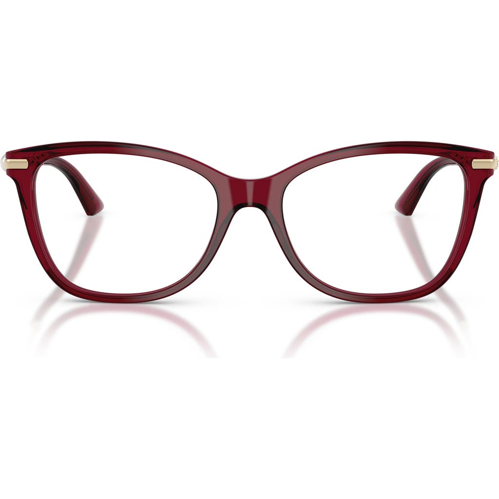Jimmy Choo 54mm Pillow Optical Glasses In Red