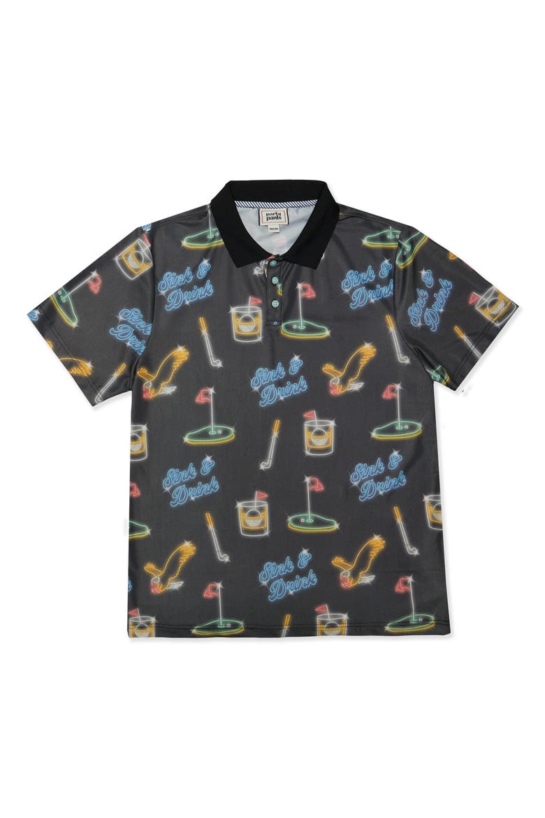 Sink N Drink Performance Polo, Main, color, BLACK