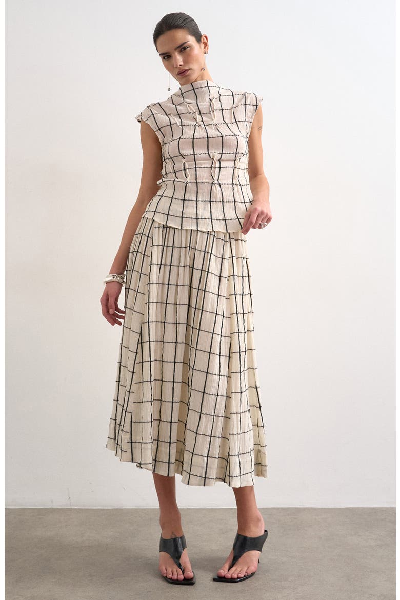 Saloon Midi Skirt, Alternate, color, STONE
