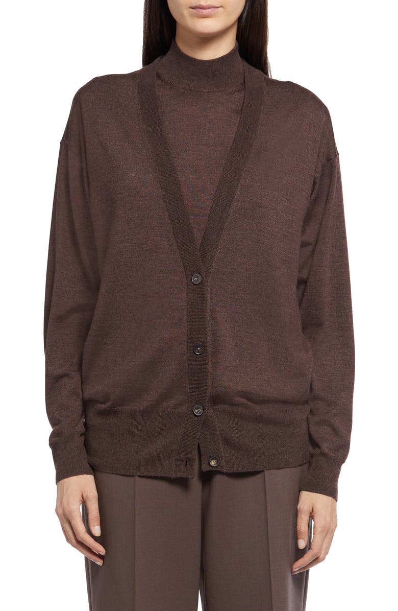 The Row Drupax Cashmere & Silk Blend Cardigan, Main, color,