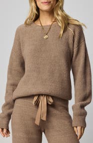 Splendid Stassi Satin Tie Back Sweater