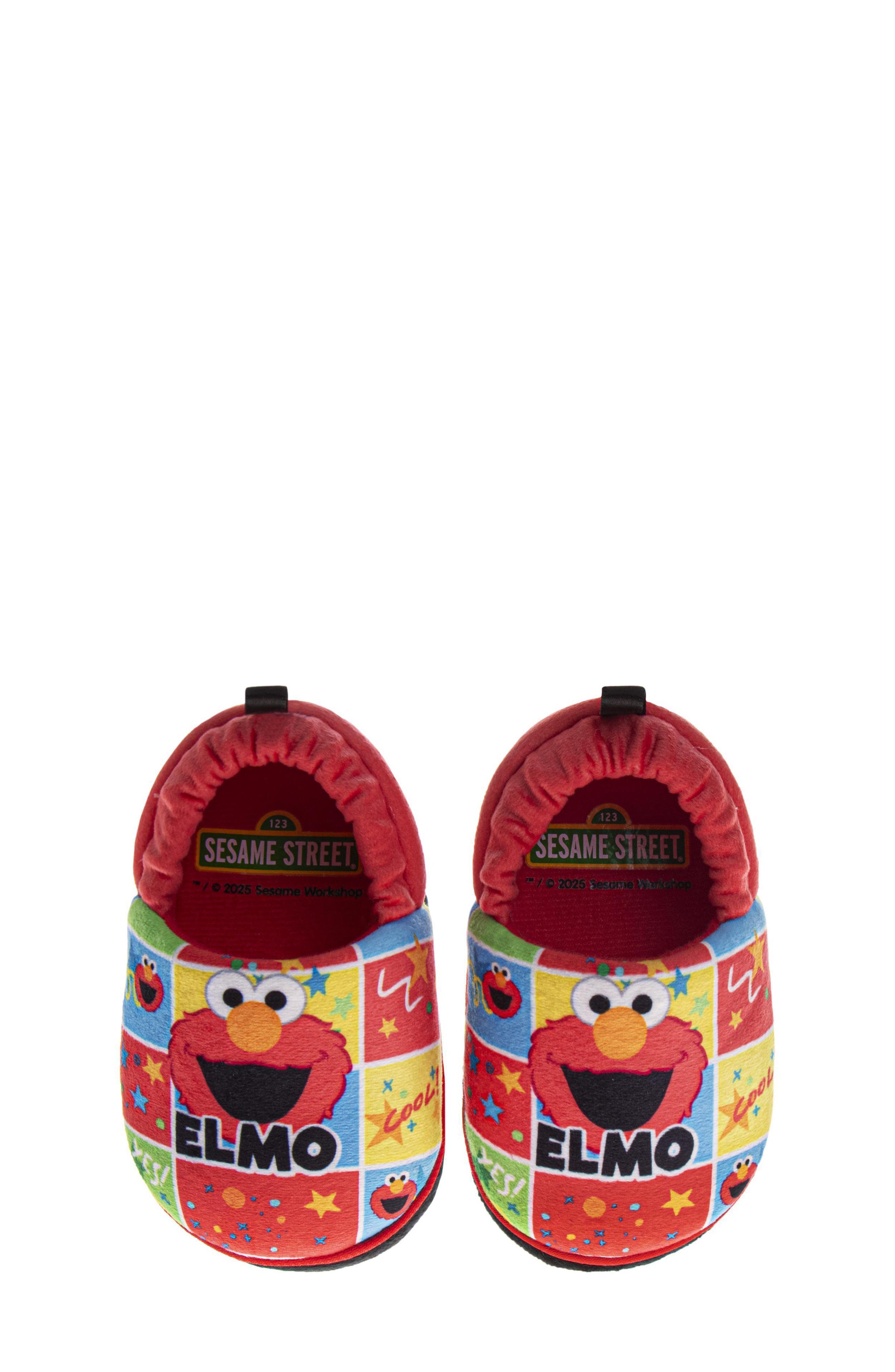 Kids' Sesame Street Elmo Slipper, Alternate, color, RED