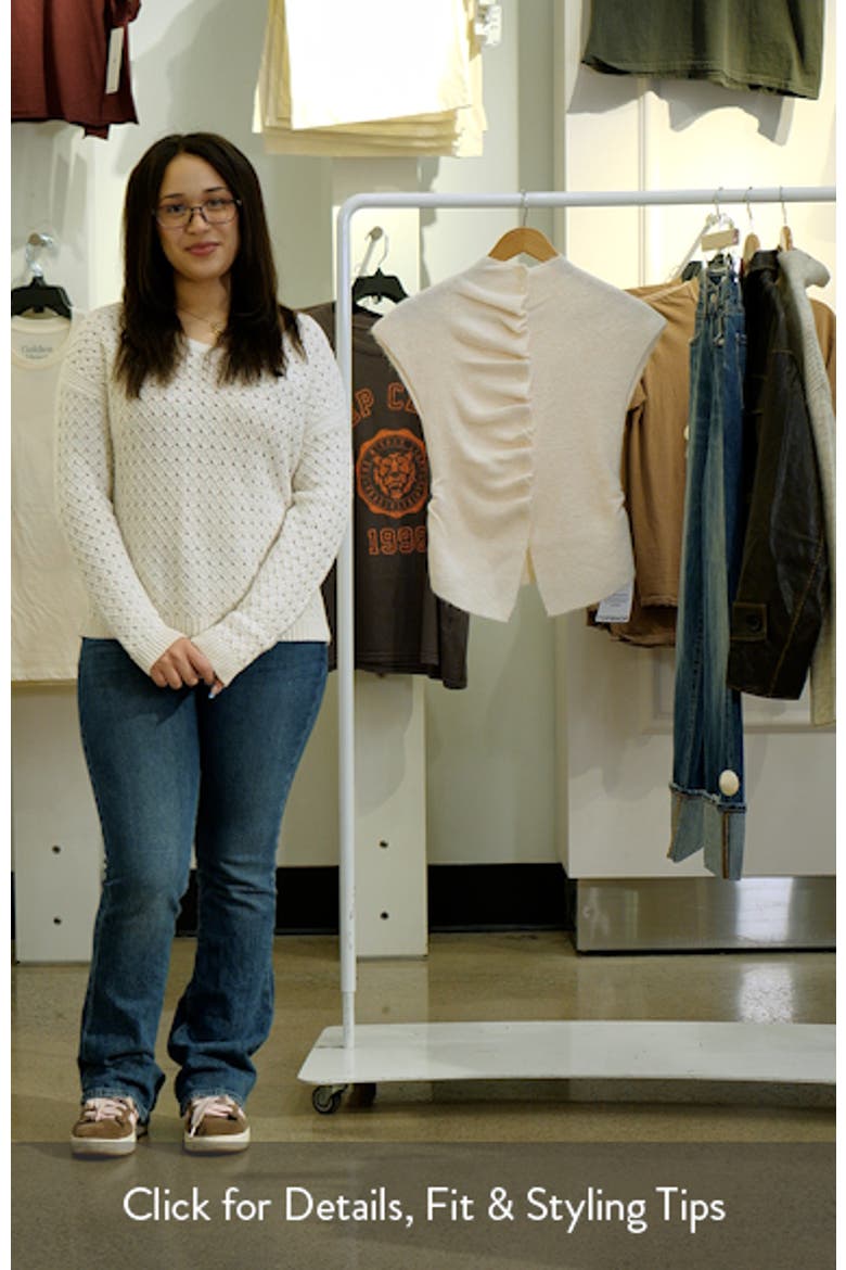 Ruffle Button Front Knit Top video