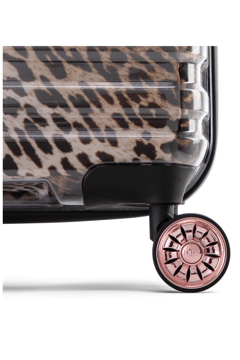 Clear 20" Animal Print Expandable Wheeled Carry-On Bag, Alternate, color, MULTI