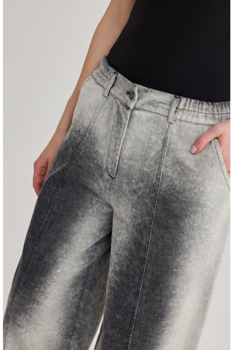 Livan Washed Cocoon Jeans, Alternate, color, Black Washed