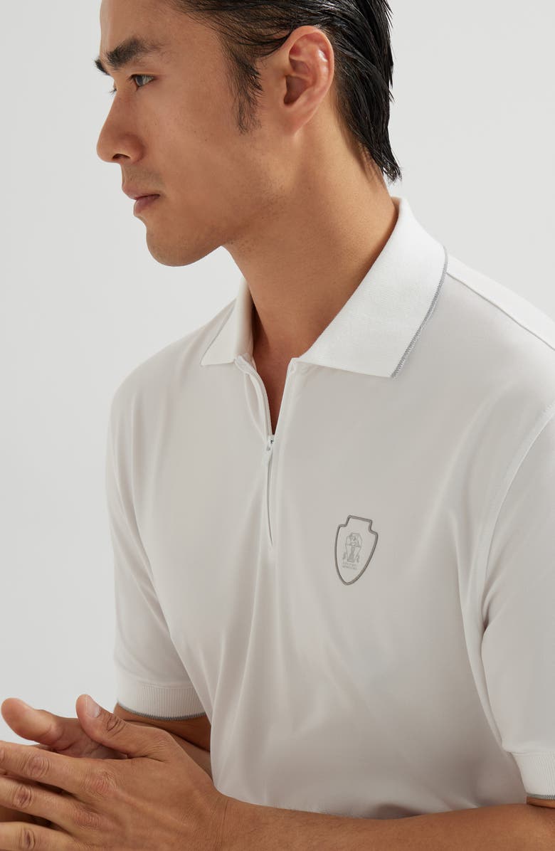 Brunello Cucinelli Piqué polo shirt, Alternate, color, White