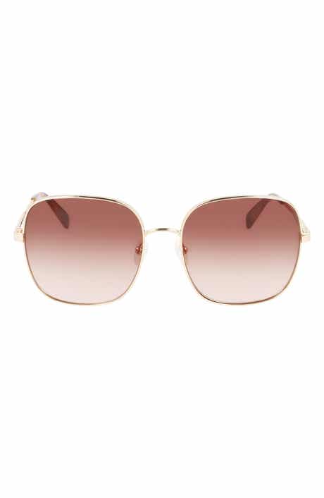 Longchamp 59mm Monogram Square Sunglasses