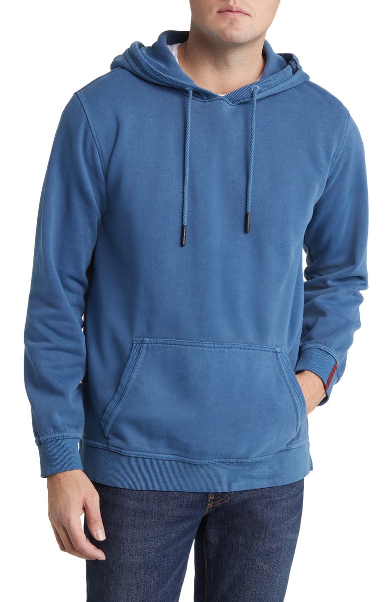 Stone Rose Fleece Hoodie, Main, color, Denim