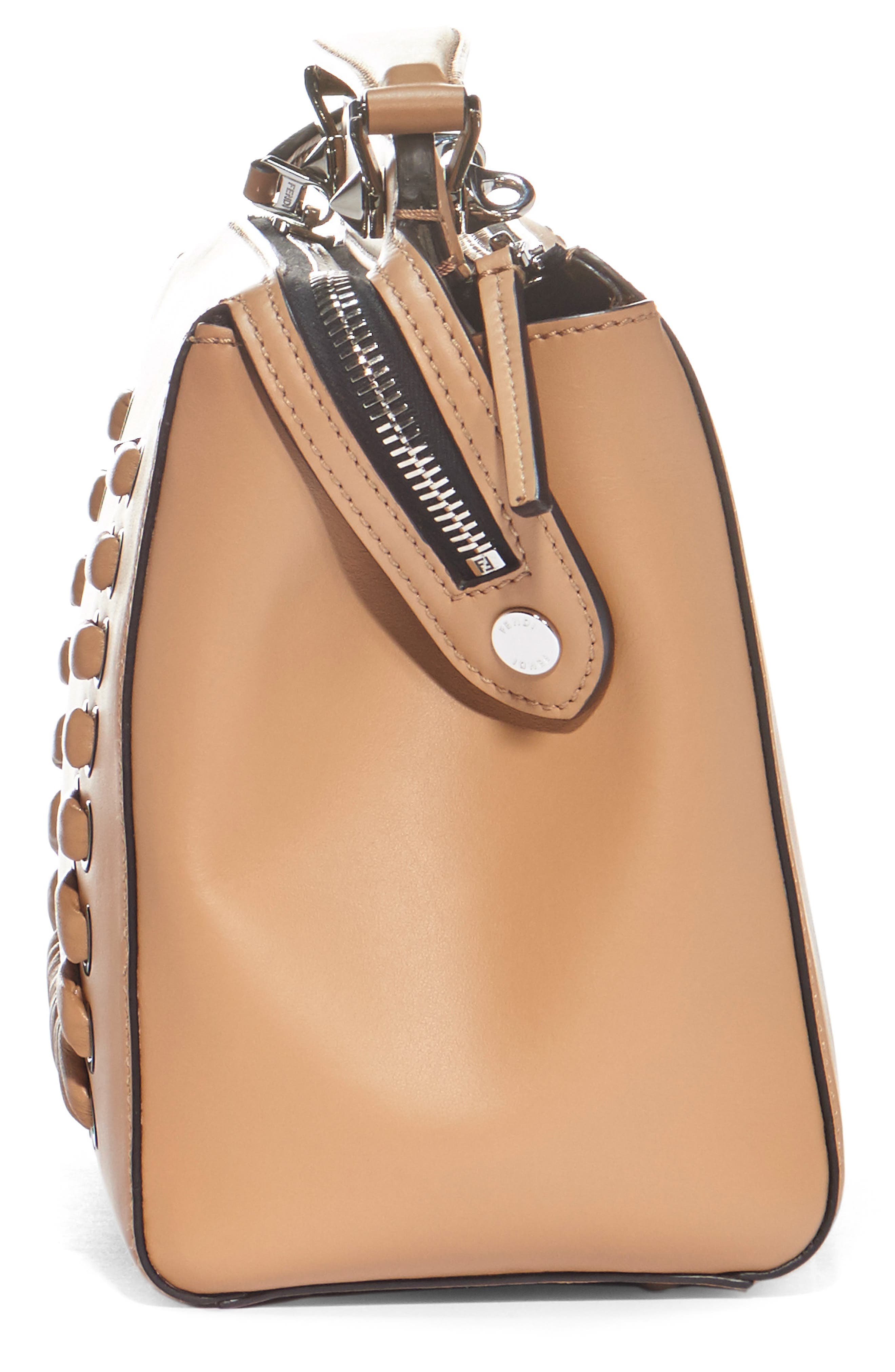 'DOTCOM' Lace-Up Leather Satchel, Alternate, color, CUOIO/ CERULIO