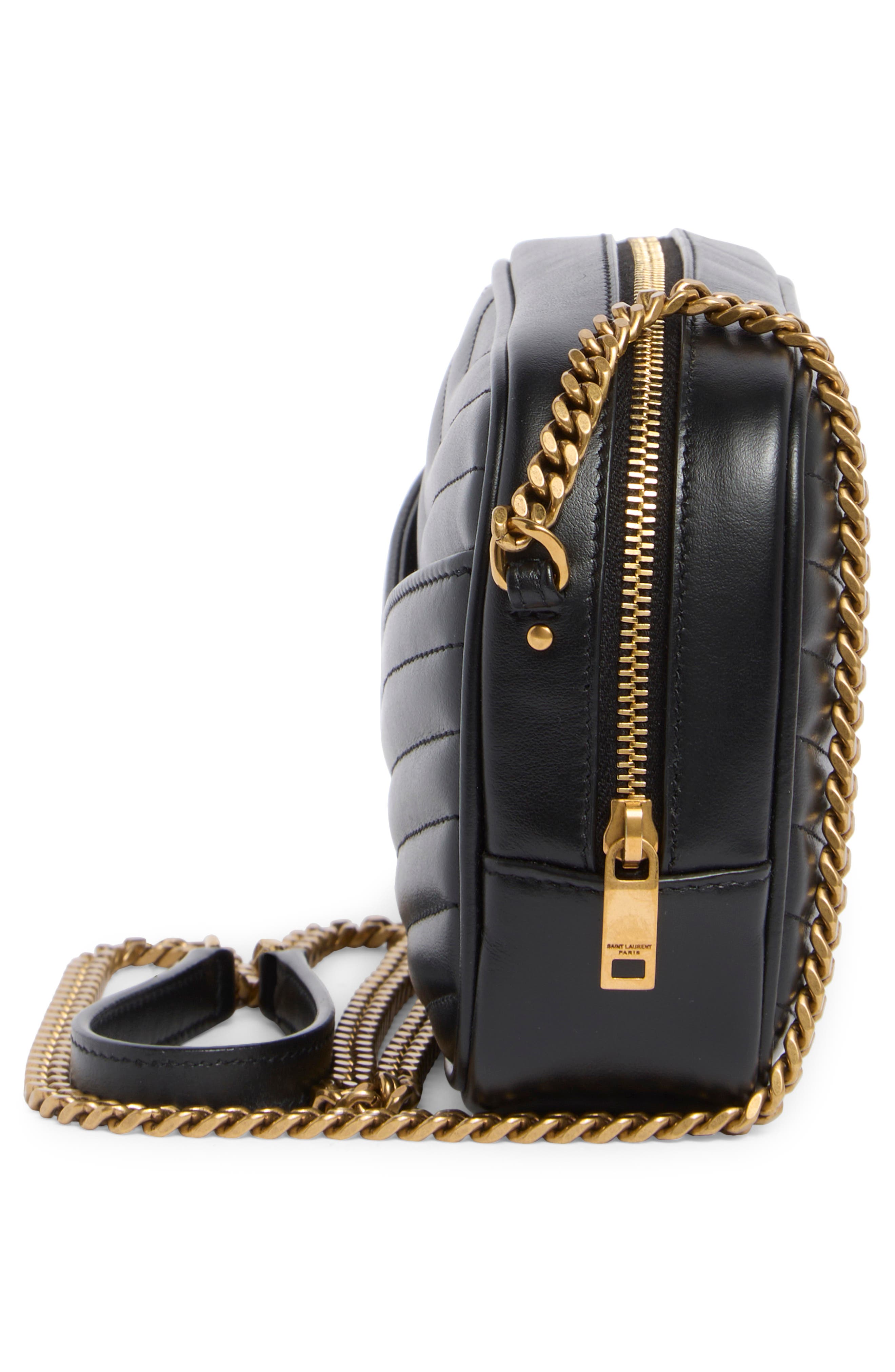 Saint Laurent Mini Lou Matelassé Leather Camera Bag, Alternate, color, 