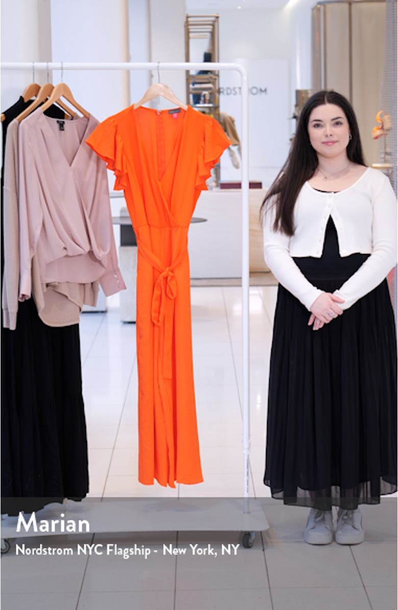 Flutter Sleeve Wide Leg Jumpsuit, sales video thumbnail