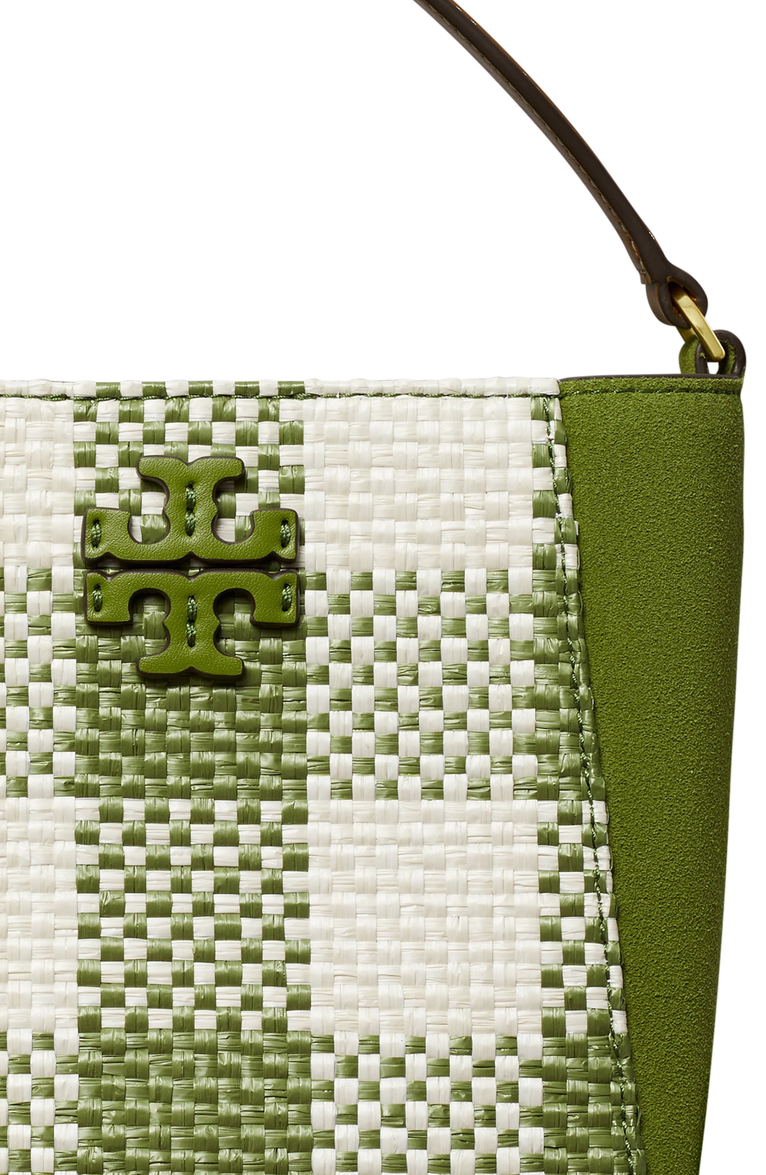 Tory Burch Small McGraw Gingham Bucket Bag, Alternate, color, 